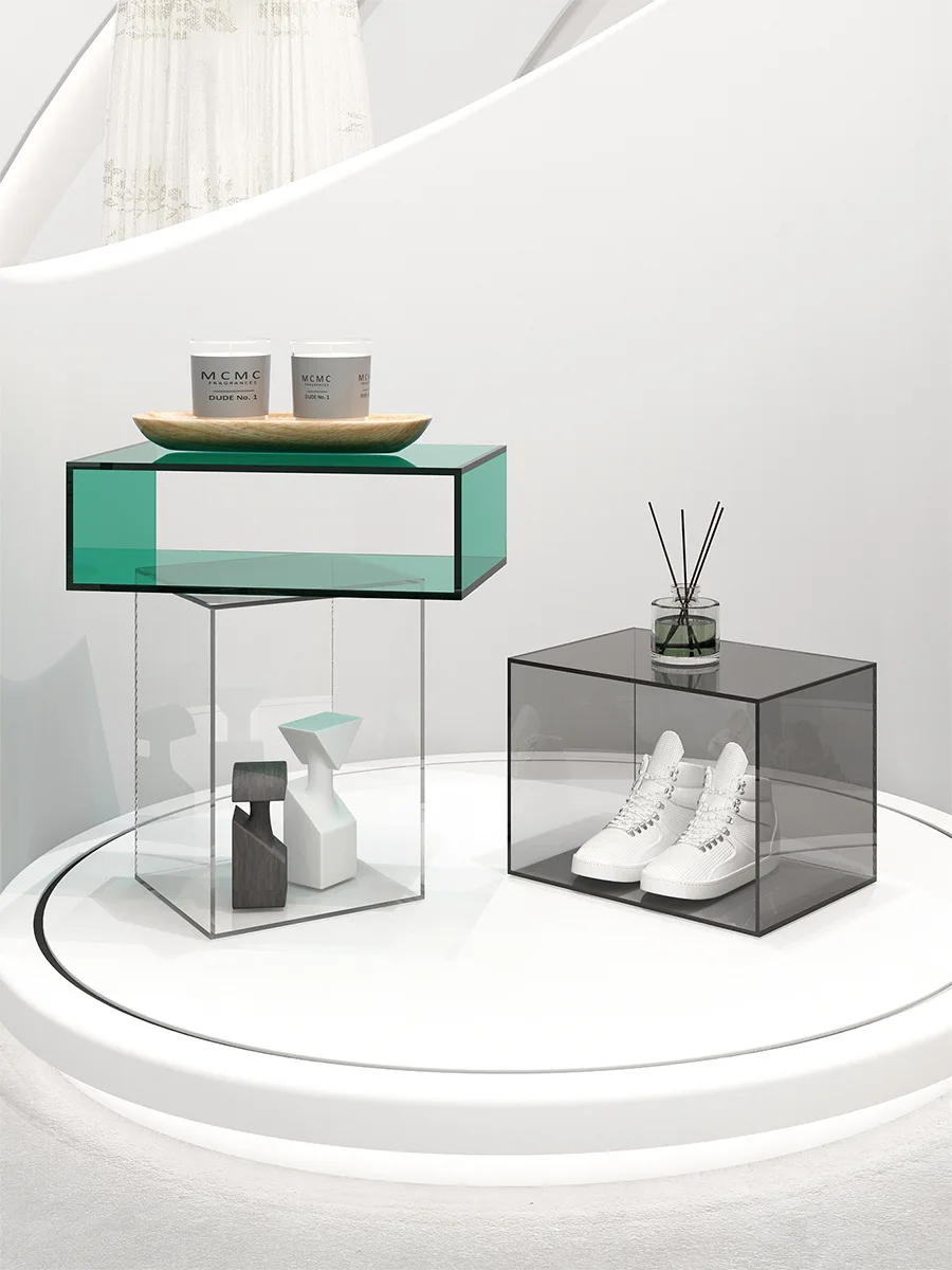 

Clothing store acrylic transparent display stand stand window props shoe bag ornament platform stand