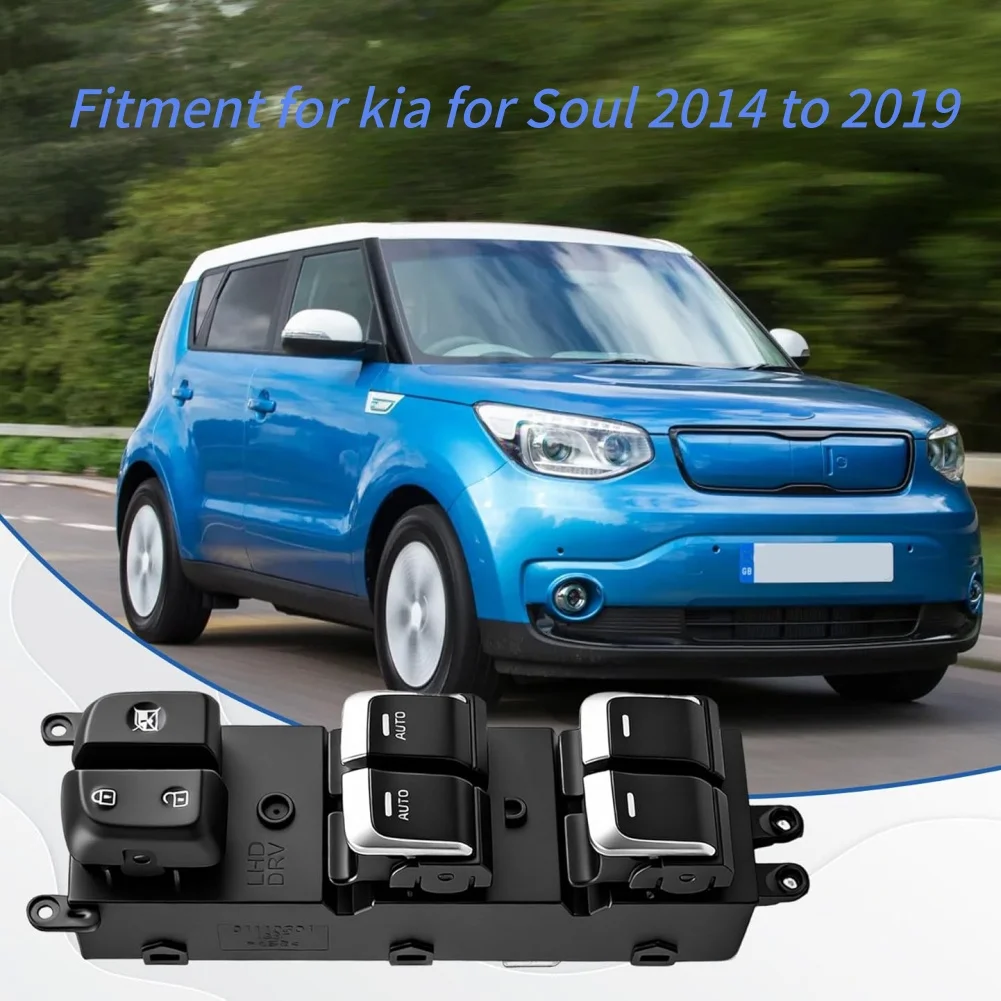 Black Power Window Switch Direct Replacement Part for robust Plastic Material Consistent Performance For Daily Vehicle Use