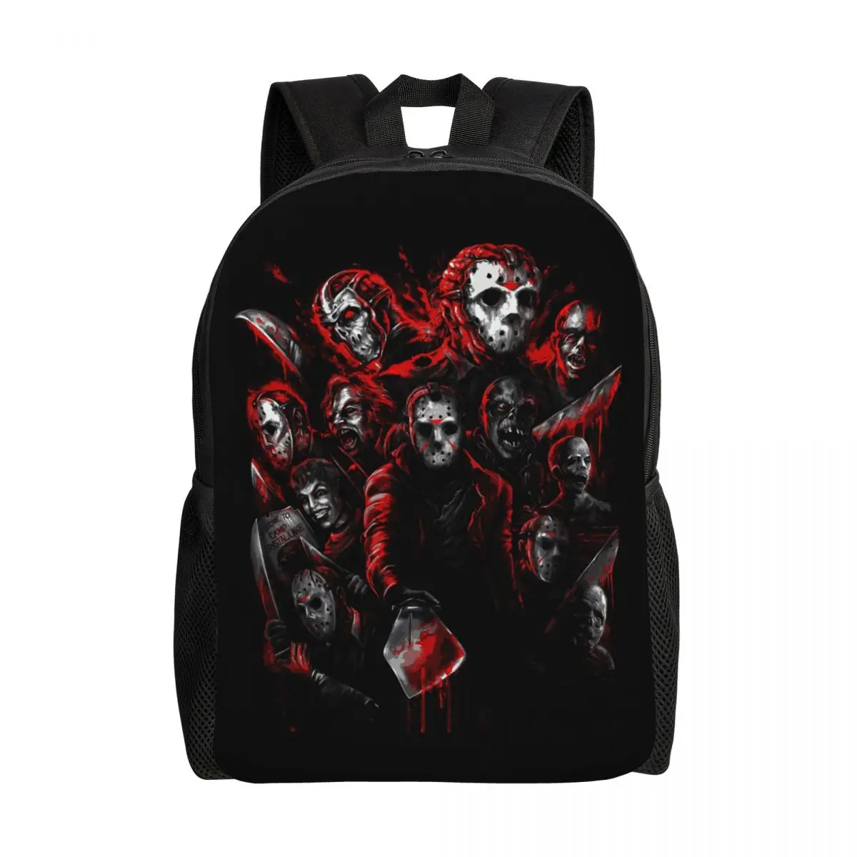 Horror Movie Character Murderers Laptop Backpack Men Women Fashion Bookbag for College School Student Halloween Film Bags