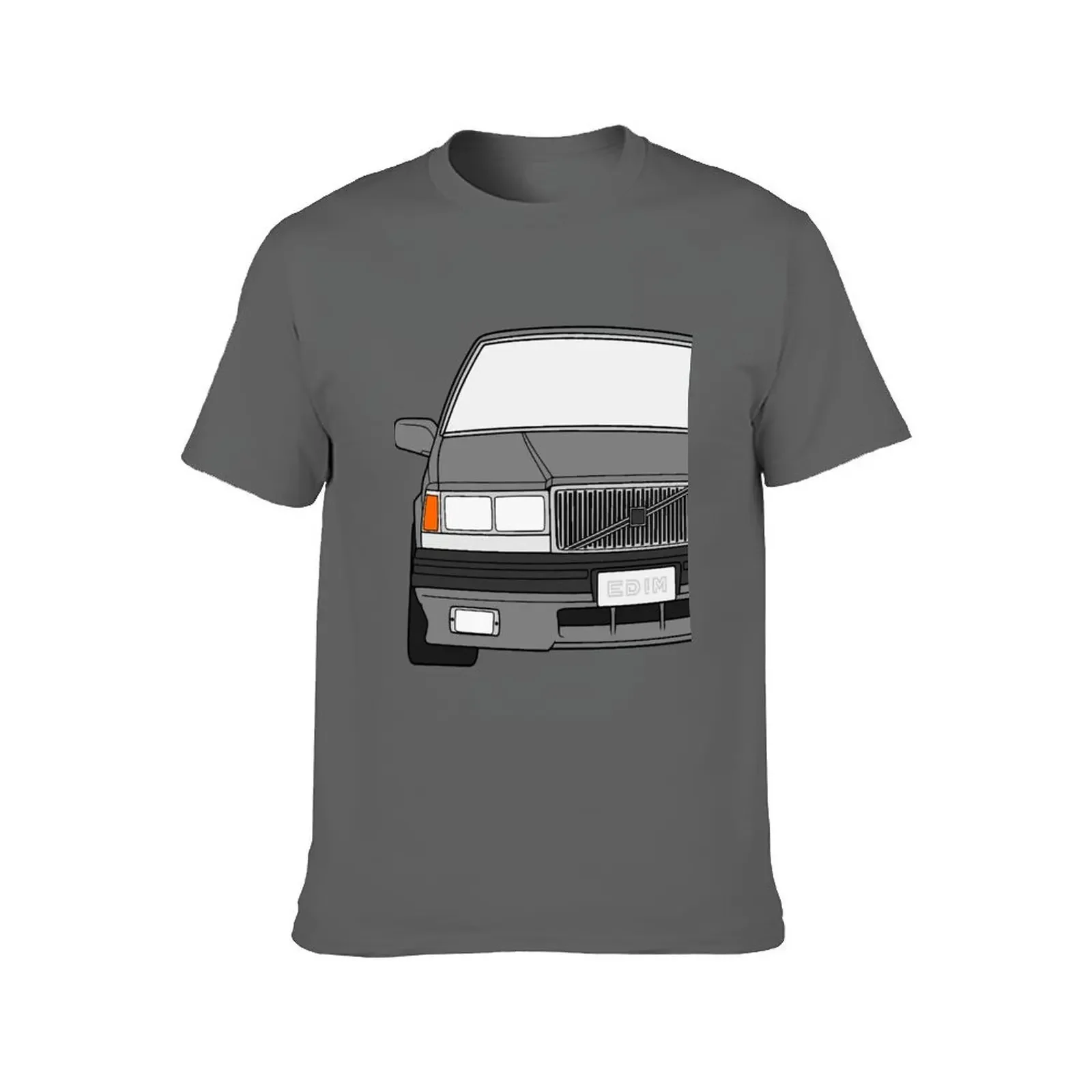 Volvo 740 760 Turbo USA waterfall grey color T-Shirt luxury t-shirt affliction shirts plus size men clothing