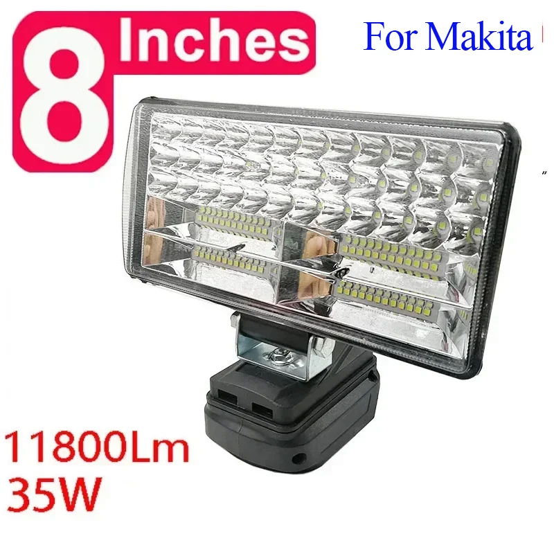 Car LED Work Lights Lamp Flashlights Electric Torch Spotlight for Makita 18V Li-ion Battery Adapter BL1815 BL1830 USB Power Bank