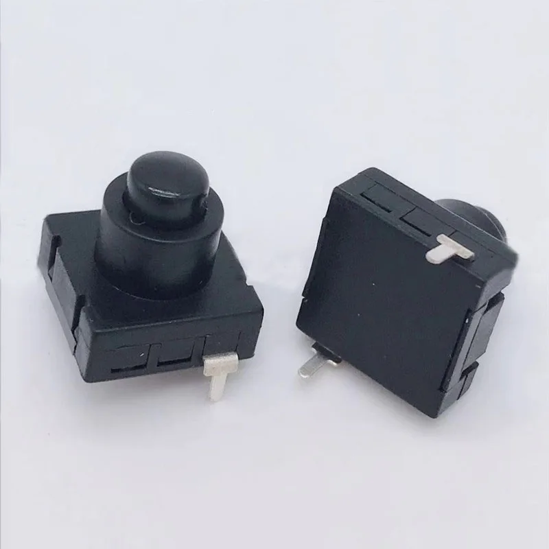 YT-1212-A flashlight self-locking point function button switch 2-pin table lamp mosquito killer 12*12