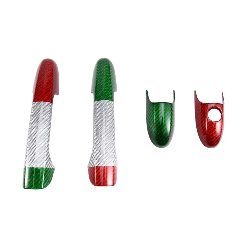 

Real Dry Carbon Fiber For Fiat 500 For Abarth 595 595C 695 08-23 Exterior Door Handle Cover Decoration Body Kit