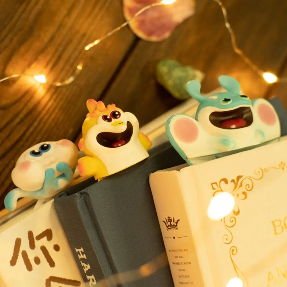 Manta Ray Marine Organism Bookmark Sea Horse PVC 3D Cartoon Book Marker Convenient Reading Tool Squashed Jellyfish Bookmark