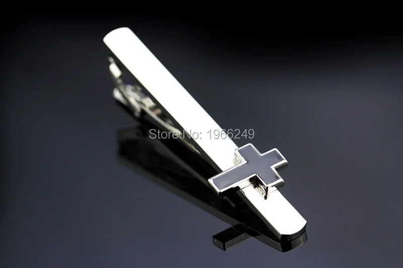 MMS Tie Clips & Cufflinks Black Color Fashion Novelty Cross Movie Design Tie Clips High Quality Alloy Jewelry For Men Gift