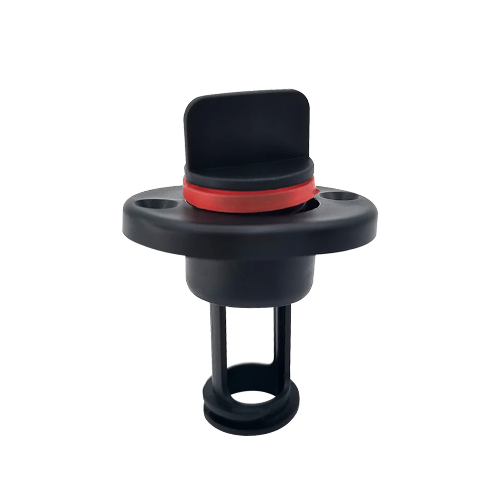 4 Pieces Marine Transom Drain Plug Screw Type, Self-Retaining Boat Transom Drain Plug - Black