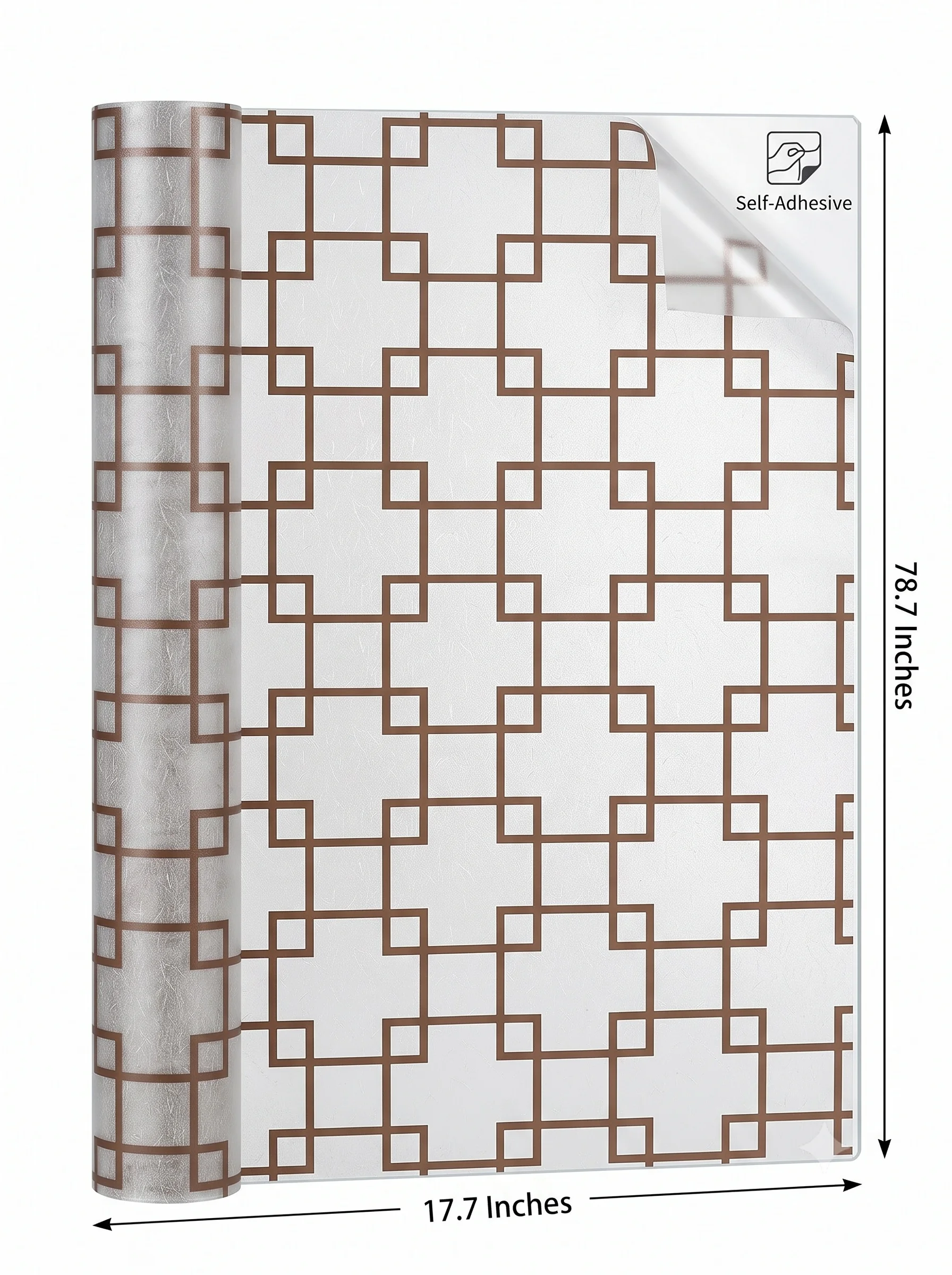 Self Adhesive Chinese Lattice Pattern Window Film Privacy Frosted Glass Decor Sticker