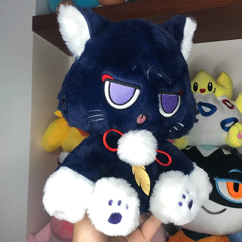 Genshin Stray Cat Doll Vagrant peluche Cry And Haw Purple Cat Doll Cute Patriotic Pop Doll Toys Gifts