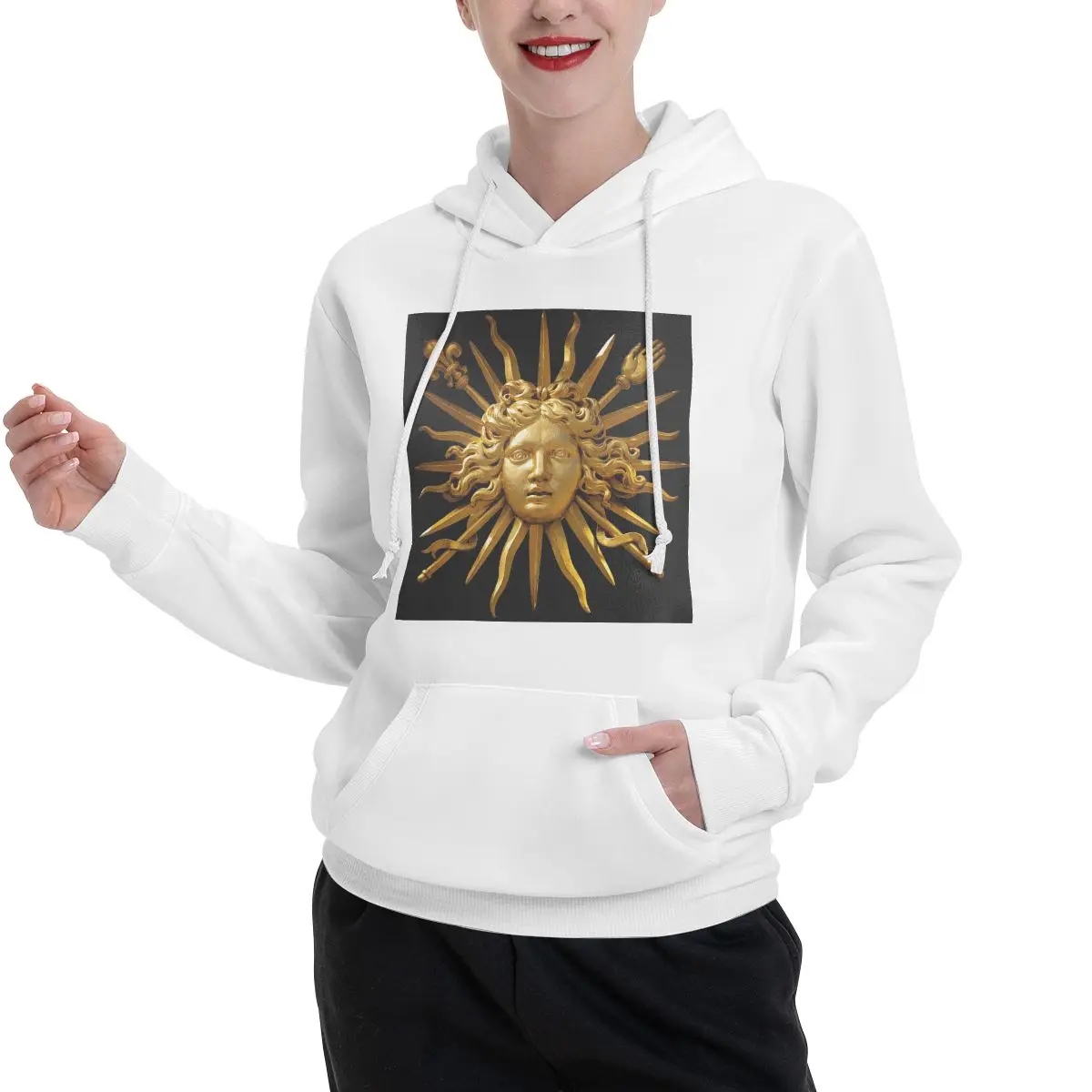 

Символ Луи XIV, толстовки для пар «Король Солнца», мужские и женские повседневные пуловеры, толстовки с длинными рукавами, уличная одежда, осень-зима