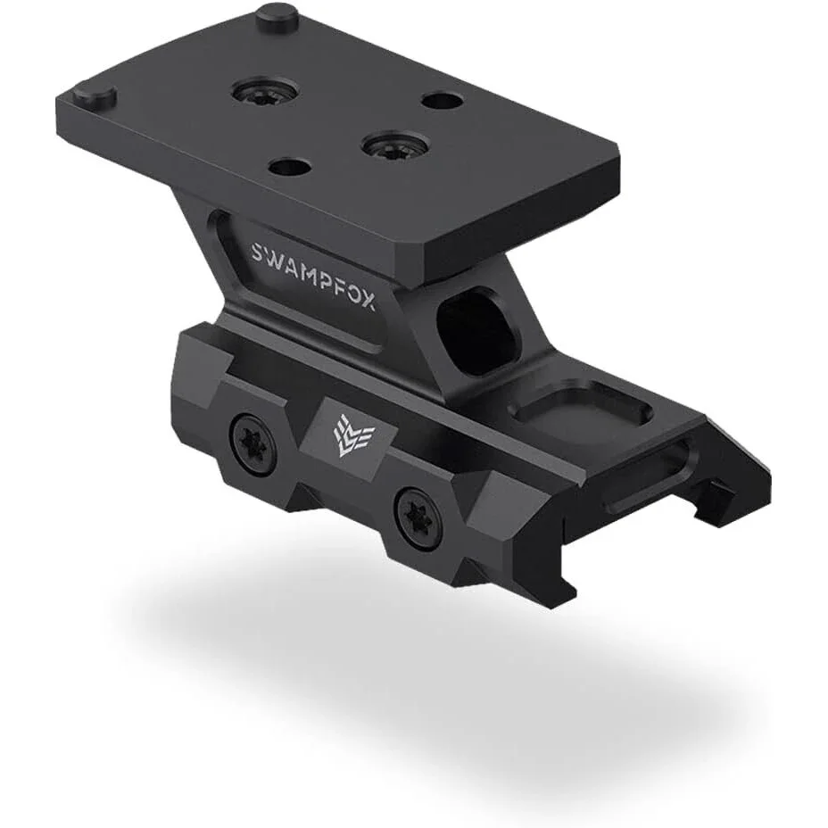 Swampfox Rebel Riser Adjustable Height Picatinny Rail Dot Sight Mount Anodize BK