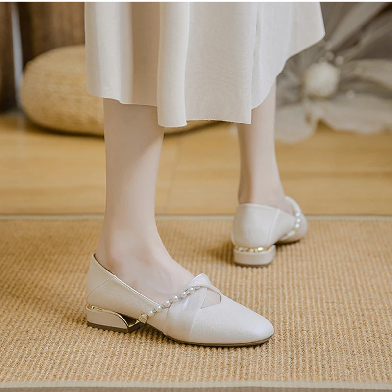 Women Mary Jane Shoes Flat Comfortable Casual Dress Shoes for Spring Summer 2026 Trendy Lightweight Low Heel Ladies Fashion Foot