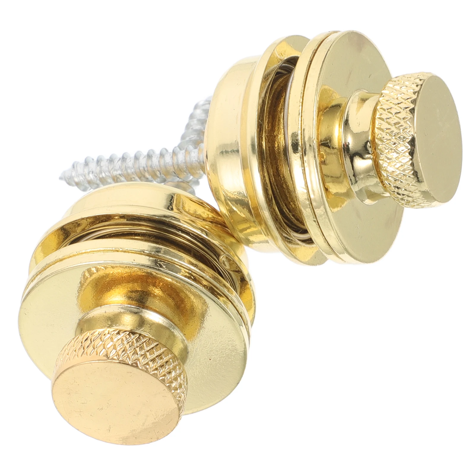 

2pcs Guitar Strap Buttons Locks Electric Acoustic Parts Mushroom Adapter Durable Electroplated Alloy Slipresistant Design Quick