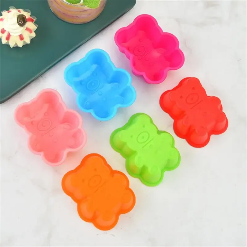 Lovely Bear Form Cake Mold Silicone Mold Cooking Bakeware Maker Pudding Jelly Mold Kitchen Muffin Cupcake Baking Accessories