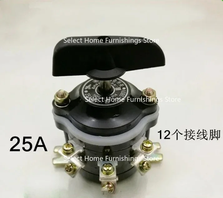 

Apply To New Conversion Switch HZ10D-25P/4 Rotary Cam Changeover Combination Switch 25A 12 Connector Pin
