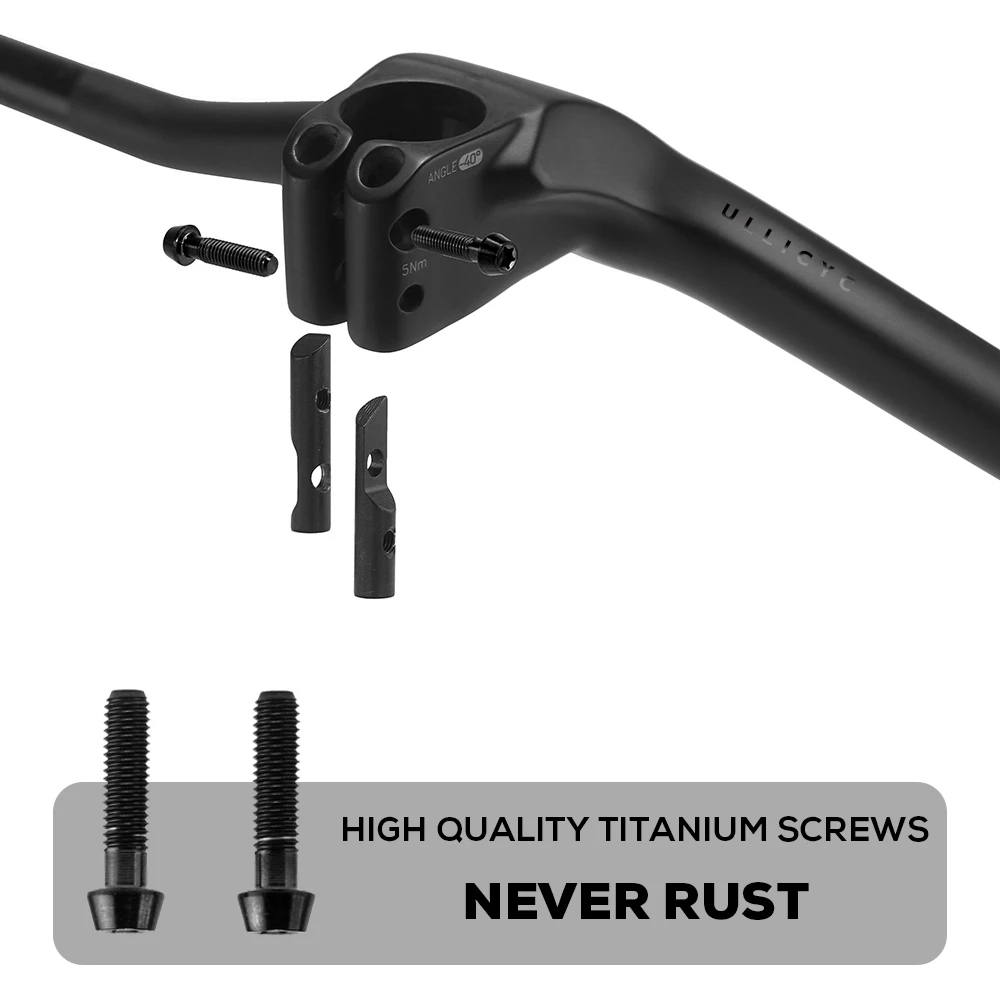 ULLICYC FRASER IC SL WC For Sparks Frame -40° *70/80/90/100mm Full Carbon Fibre Integrated Cockpit MTB Handlebar Titanium screws