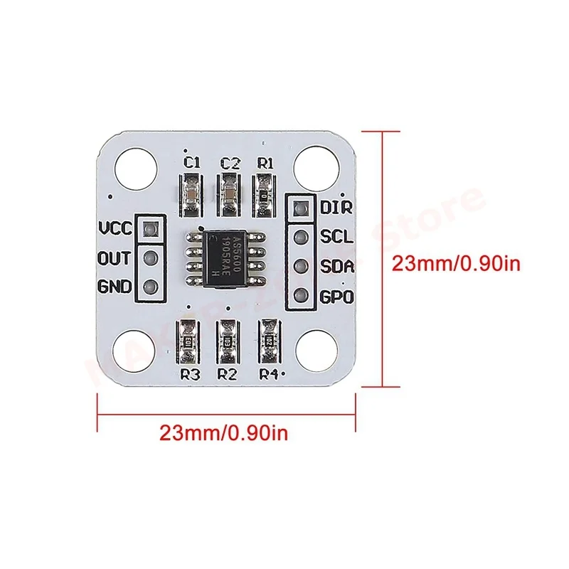 4 Pcs AS5600 Magnetische Encoder 12bit Hoge Precisie Magnetische Inductie Hoek Meting Sensor Module 3.3V
