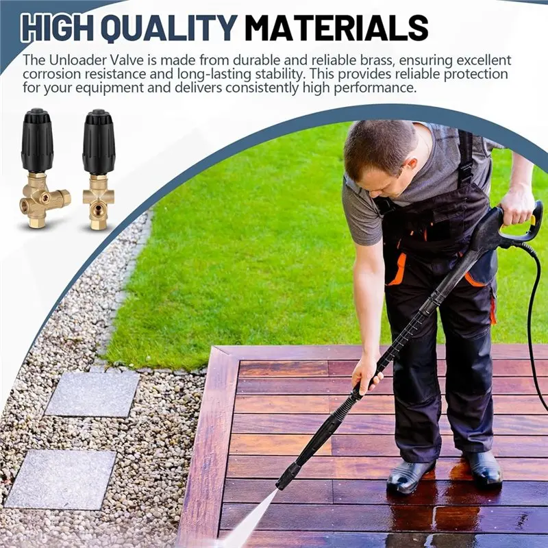 A76I-Vrt3-310 Pressure Washer Unloader Valve,Black Spring- Max 10.5 Gpm(40 L/Min), 3/8
