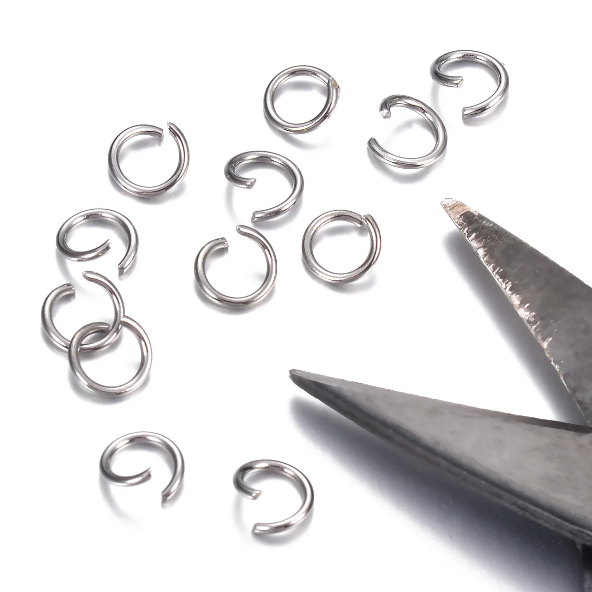 4mm 5mm 6mm 8mm 9mm 10mm Open Jump Rings Stainless Steel O Ring Connectors Bulks for DIY Craft Jewelry Making Findings