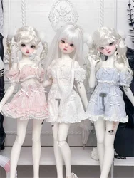 BJD Doll Clothes Toys Dress Sets Girls Cute Beautiful SD16 1/3 1/4 Pink Blue White Top Lacy Short Skirt Gifts Doll Accessories