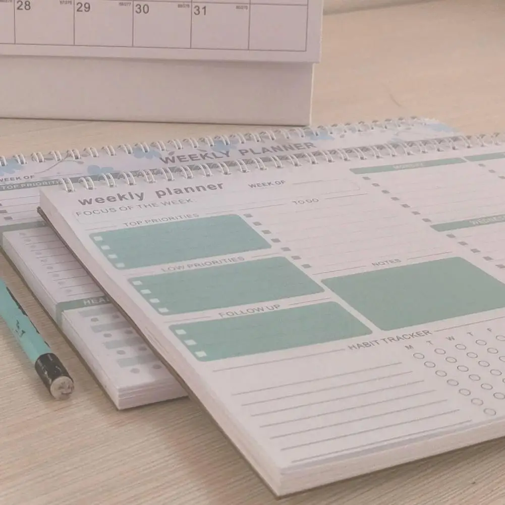 Tygodnik gruby papier terminarz tygodniowy z wiązaniem dwuprzewodowym wydajnym harmonogramem organizującym notatnik biurowy czasopisma