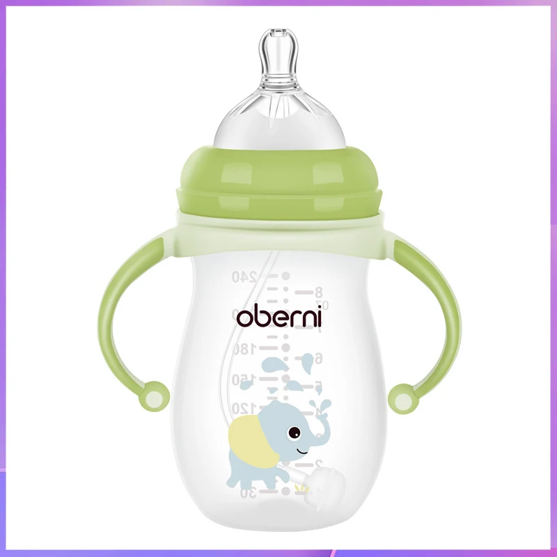 240ML300ML large-capacity bottle/Newborn wide-calibre PP bottle/BPA-free bottle/PP Anti-colic bottle/6 months and above baby use