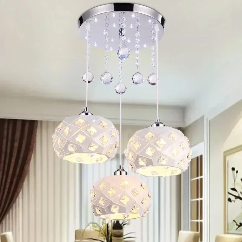 LED Crystal pendant lights Luxury Restaurant Chandelier Living Room Creative Personality Lamps Bar Balcony Lndoor Lighting