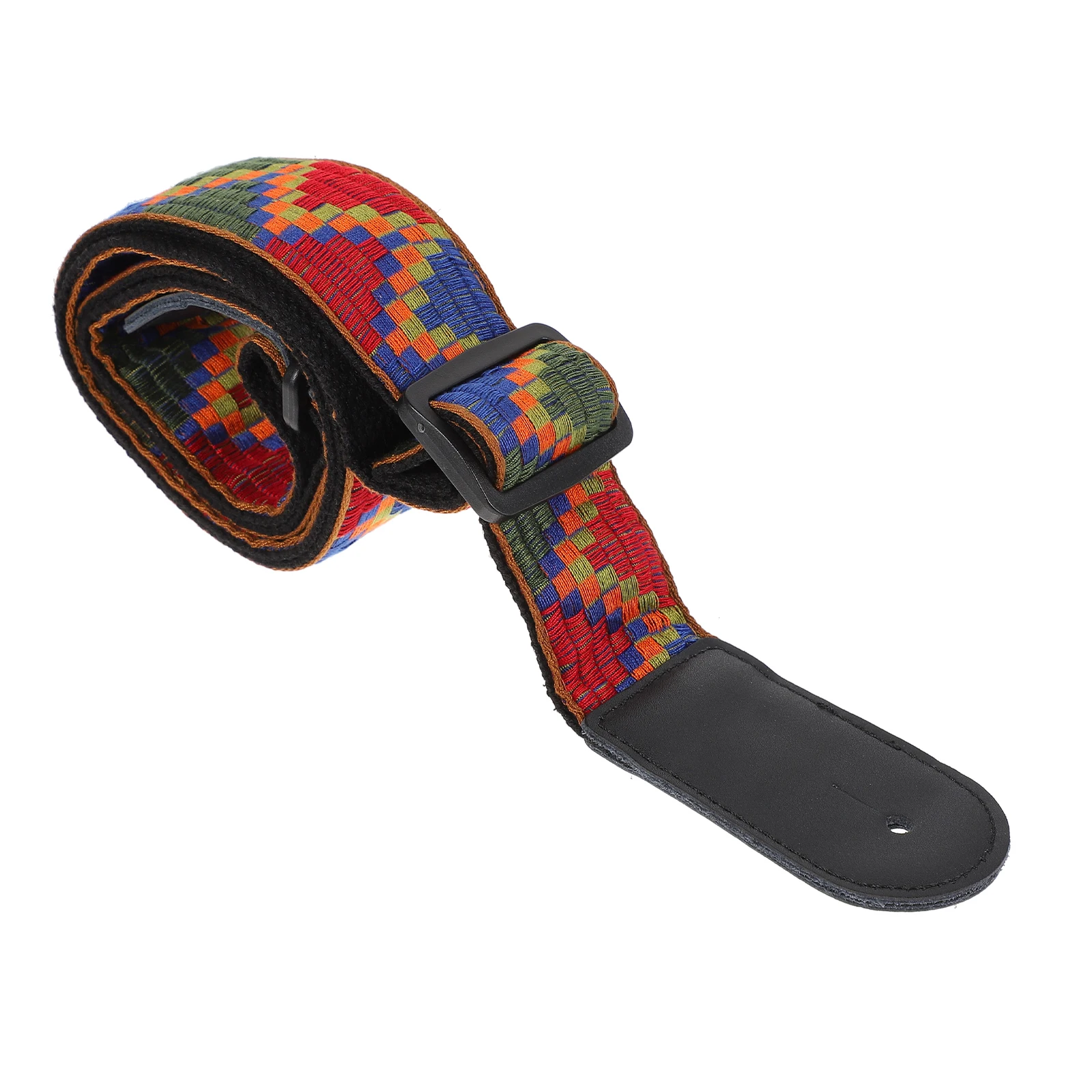

1pc Bohemia Style Guitar Strap Bass Ukulele Belt Electric Shoulder Nylon Universal Durable Bracing For Music Performance Party