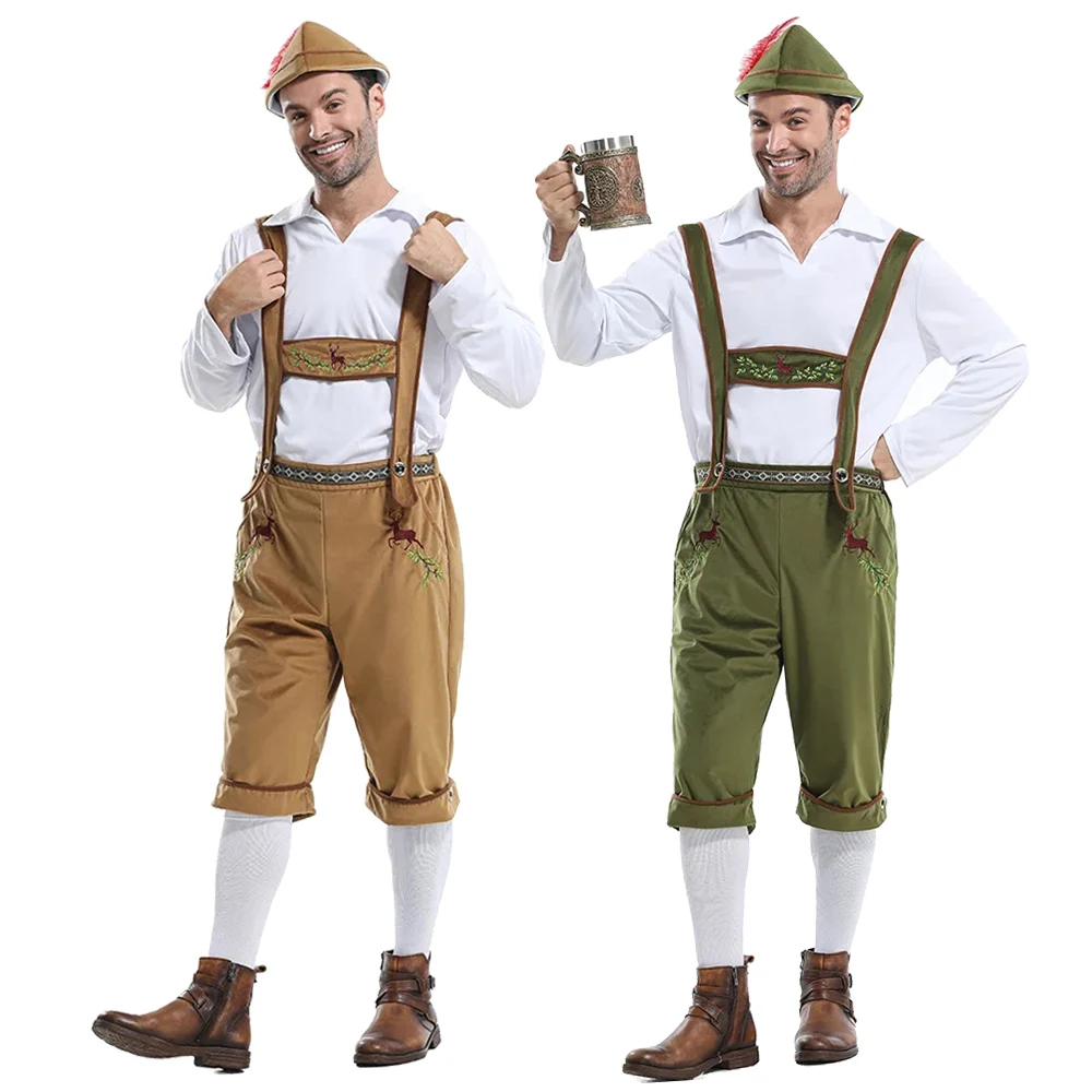 

Oktoberfest Lederhosen Men's Costume German Bavarian Munich Oktoberfest Beerfest Beer Festival Waiter Costume