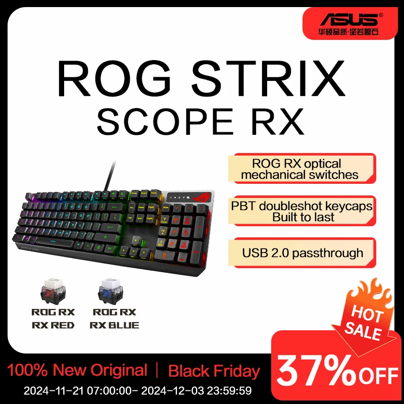 

Rog Strix Scope Rx Version Mechanical Keyboard Rgb Gaming Keyboard Ip57 Water And Dust Resistance,Clavier Gaming