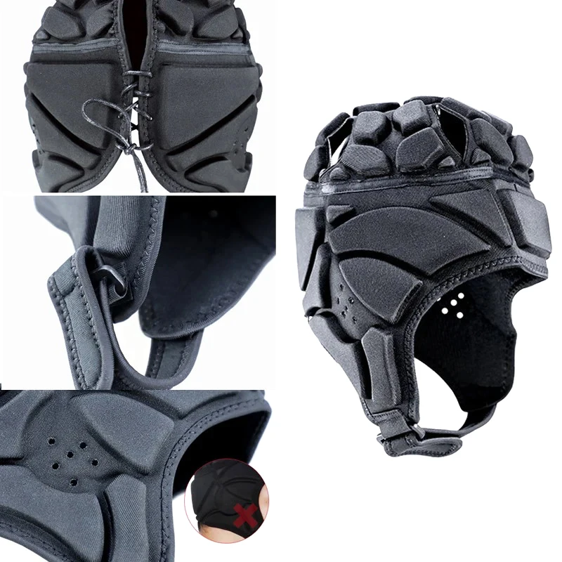 American Football Rugby Helmet Goalkeeper Hat Bump Cap Head Protector Sports Goal Keeper Headgear EVA Foam Helmet