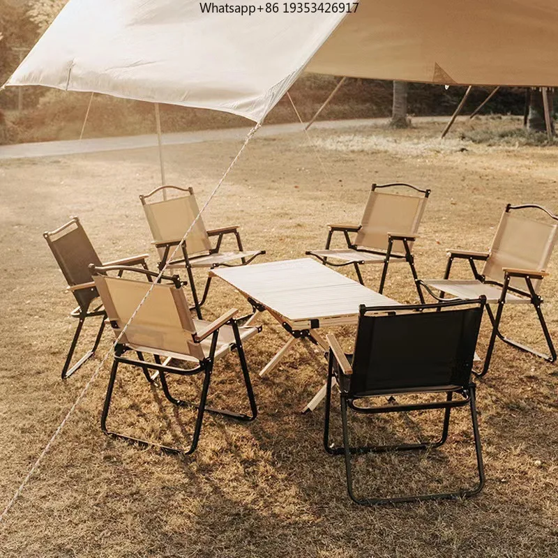 New product chair Outdoor folding  Camping   Suitable for beach  camping egg roll table set Outdoor