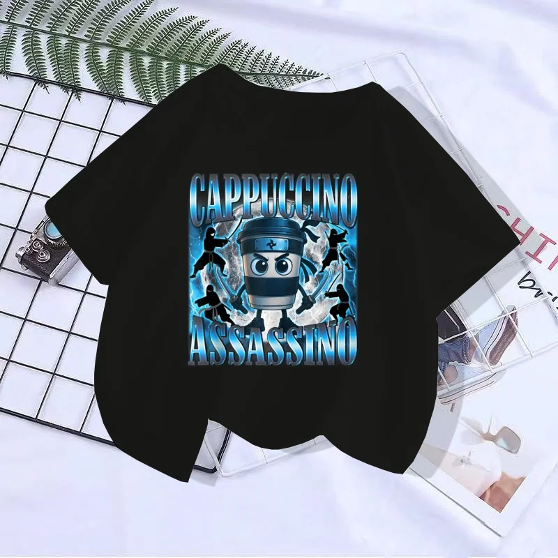 

New Children's Summer T-shirt from Brainrot Italy, Boys' Cartoon T-shirt, Fashion Printed Top, Short sleeved Children's Clothing