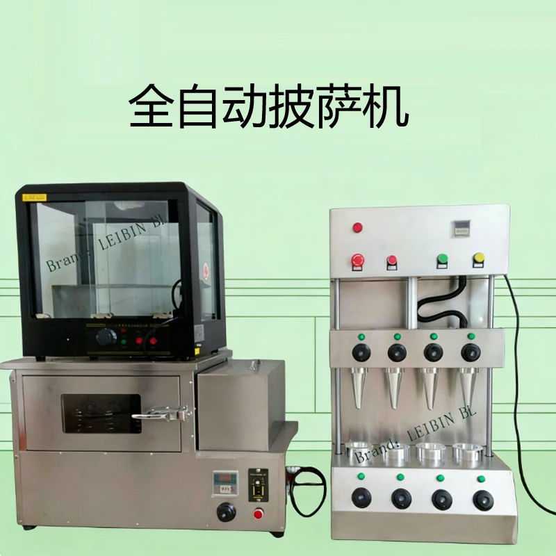 

Машина для изготовления конусов для пиццы из нержавеющей стали. Автоматическая вращающаяся печь с витриной для пиццы продается по низкой цене.