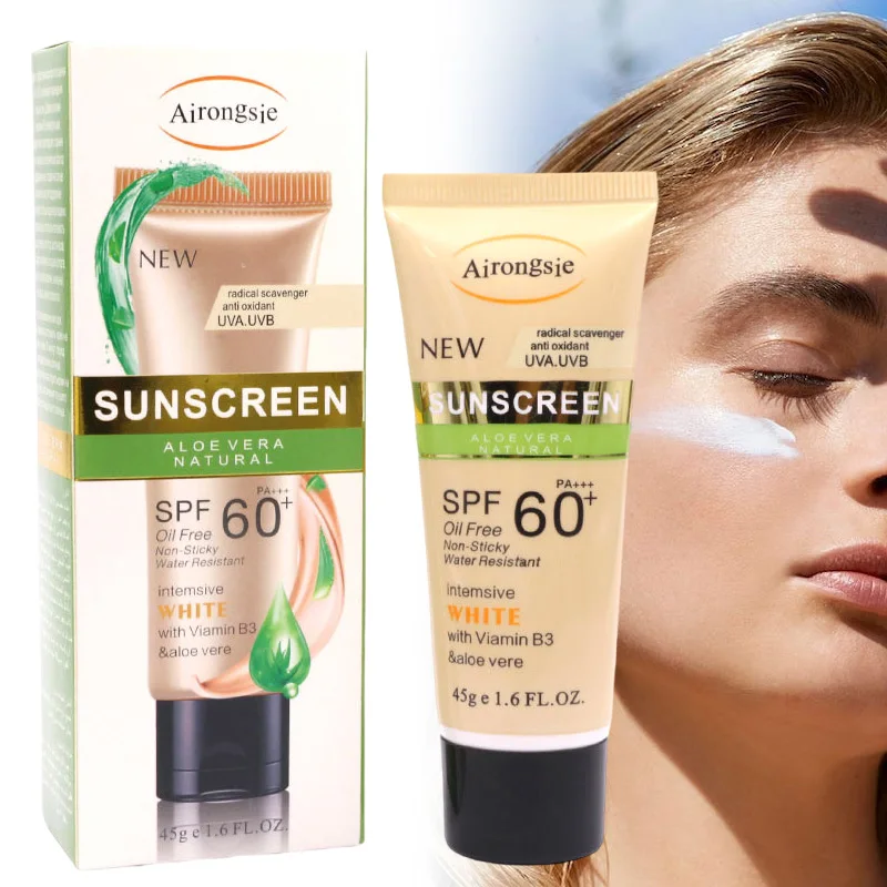

45g Facial Sunscreen SPF 60 Facial Body Sun Cream Solar Long Lasting Sun Block Isolation Refreshing Moisturizing Protector