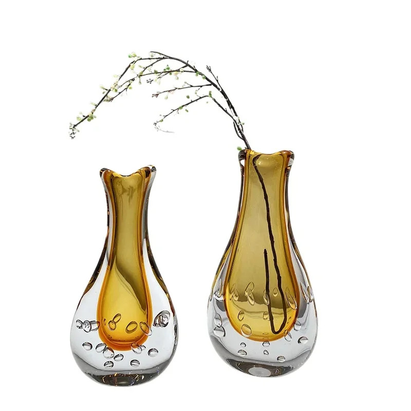 

Creative mermaid tail transparent glass vase, water flower arrangement Internet celebrity light luxury decoration