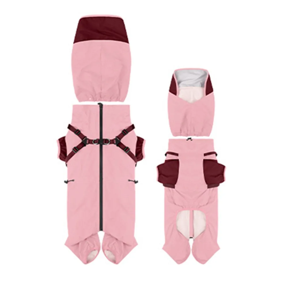 

Waterproof Pet Dog Raincoat Four Legged Clothing with Hat Outdoor Dog Raincoat Lightweight S-XXL Dog Rain Cape Rainy Weather