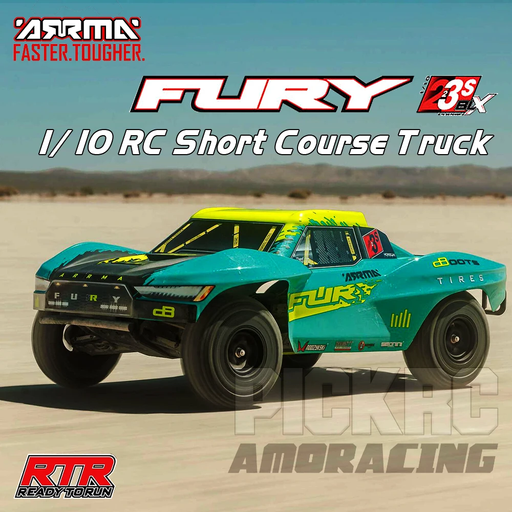 ARRMA FURY 223S BLX بدون فرش 2WD ARA3521 1/10 RC نموذج كهربائي شاحنة دورة قصيرة RTR ألعاب أطفال للبالغين #1