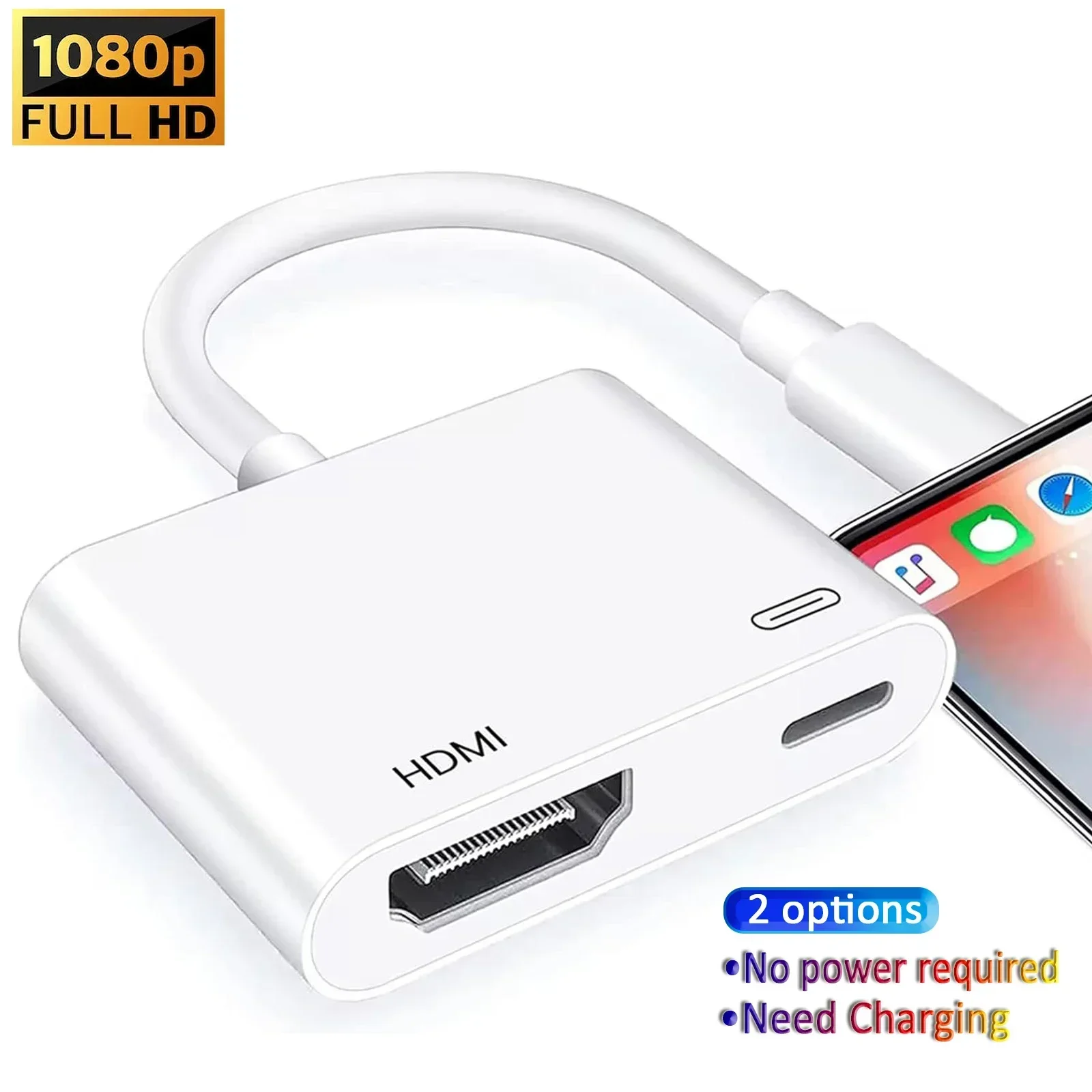 

8Pin Port To Hdmi Adapter Compatible Iphone To Hdmi Adapter For Iphone Ipod Models Tv Monitors Projector