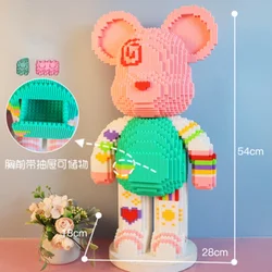 Hi Color Block Wholesale Violent Bear Building Block Children's Toy Assembly Series Building Block Big Violent Bear