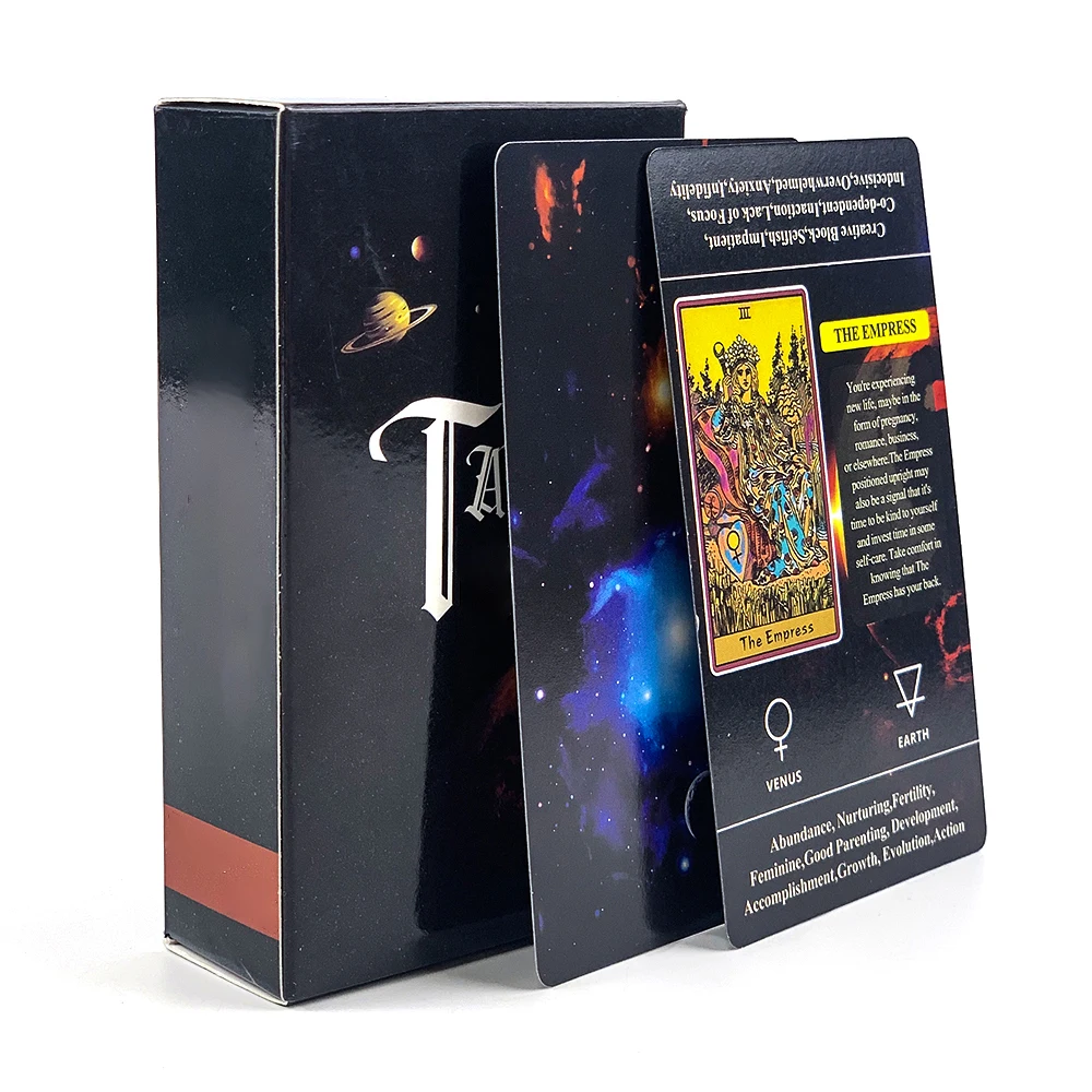 الأكثر مبيعا بطاقات التارو A 78 سطح السفينة الإنجليزية العرافة الطبعة بوراد الأسرة جمع أرواق لعب هدايا عيد الميلاد والعام الجديد #1