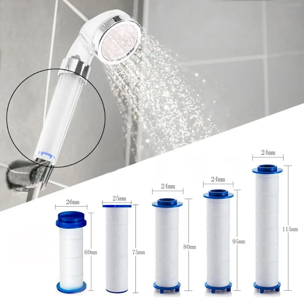 5Pcs Shower Head Replacement PP Cotton Filter Cartridge Water Purification Bathroom Accessory for Most Hand Held Bath Sprayer