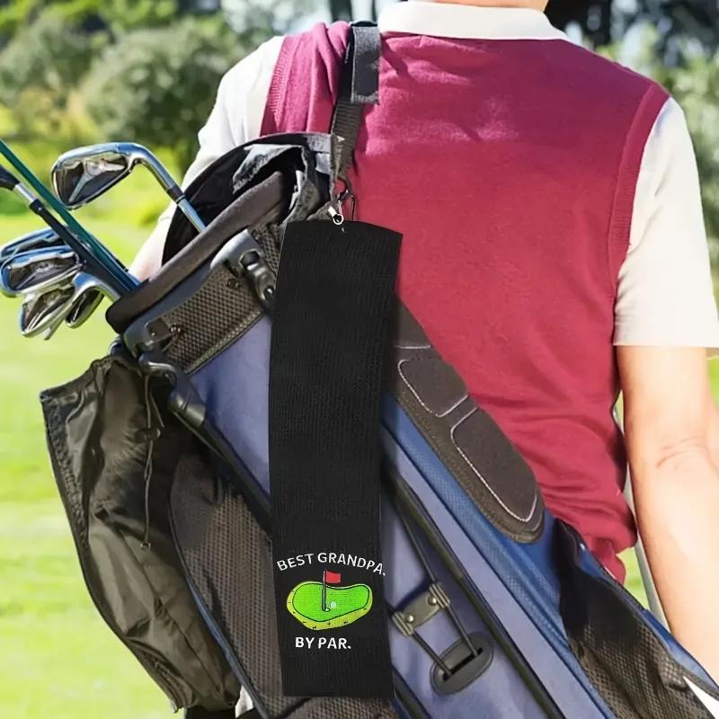 منشفة جولف مطرزة ممتازة - نسج وافل من الألياف الدقيقة للغاية، سريع الجفاف وإزالة الأوساخ، هدية مثالية للاعبي الجولف #3