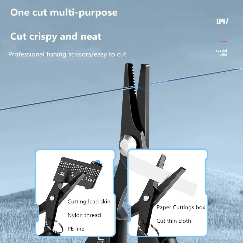 Titanium coated stainless steel fishing scissors pliers for cutting PE braided wire, carp outdoor fishing tool accessories