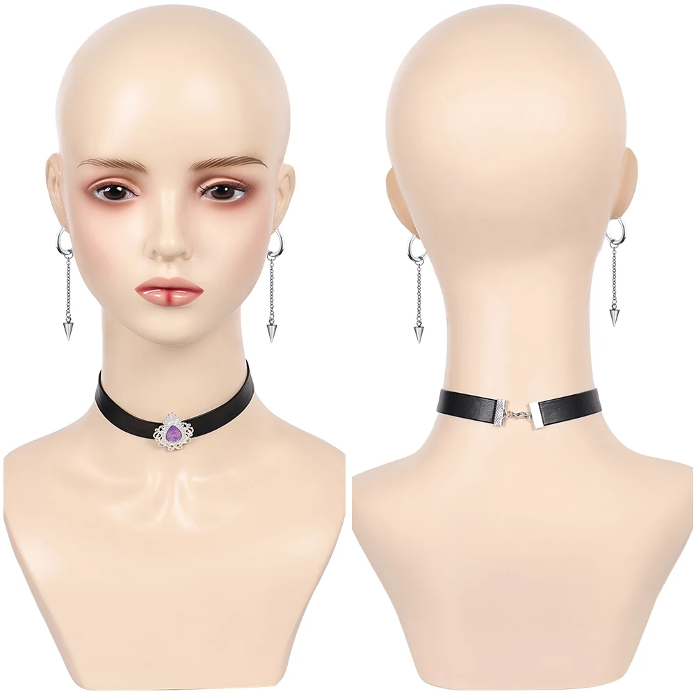 Hunters Rumi Cosplay Hairband Headband Tattoo Sticker Demons Mira Earrings Neckband Women Halloween Carnival Costume Accessories - Image 6