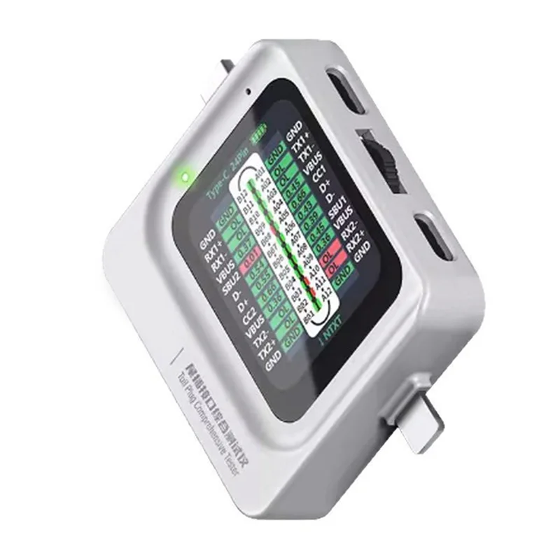 AB25-TNS360 Detector completo de enchufe trasero de teléfono móvil 30V ~ 5A detección de escaneo automático 3 en 1 para IOS TEYE-C