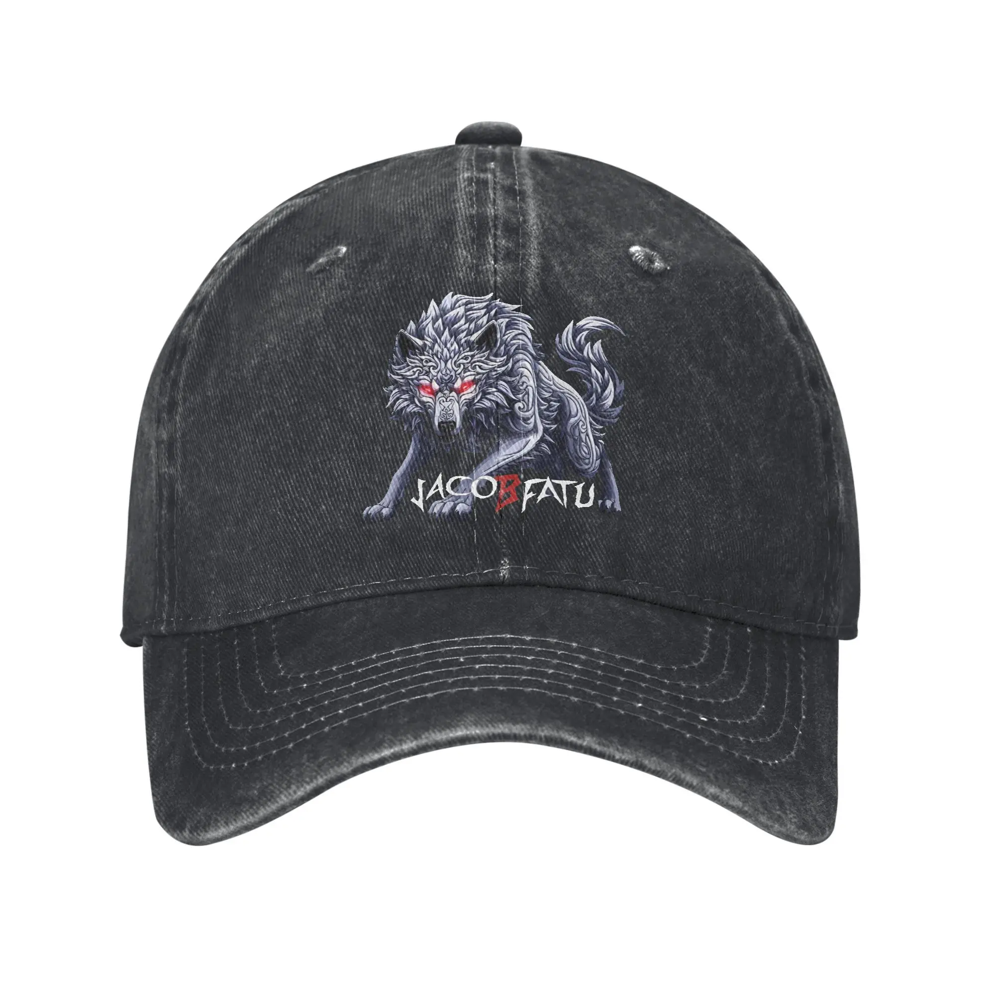 Gorras de béisbol Retro Wrestling Jacob Fatu Wolf, gorra de sol de algodón desgastado de estilo Unisex, gorras ajustables de verano al aire libre