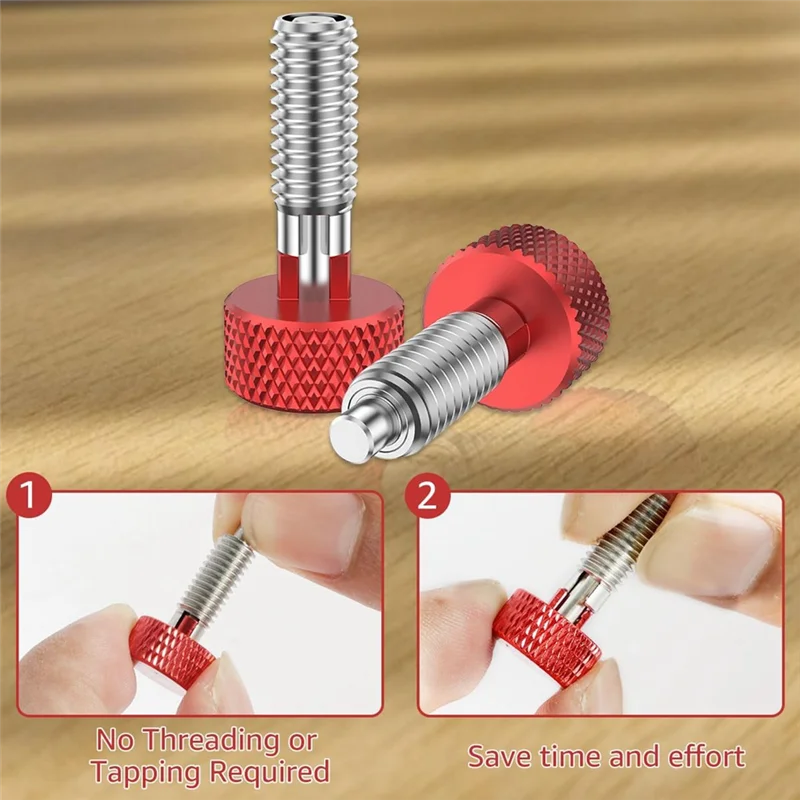 8PCS Handle Quick Release Pins Kit, Knurled Handle Stainless Steel Lock M6 Quick Release Pins For Rolling Toolbox Durable-New