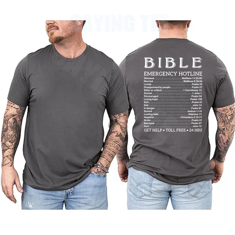 Gott antwortet auf die Notrufnummern der Bibel Lustiges Hotline-Christen-T-Shirt Y2k Jesus Glaube Bibel Notfall Religiöses Grafik-T-Shirt – Detail 8