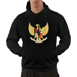 95% Cotton Emblem Of Indonesia Country Flag Warm Winter Pullover Hoodie Men Women Unisex Hip Hop Style Sweatshirt