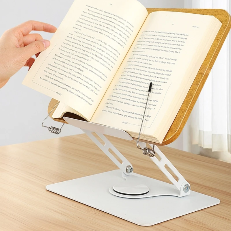 

Hands Book Stands Height Angles Adjustable Book Holder Bookstand with Page Paper Clip for Student Kid Textbook